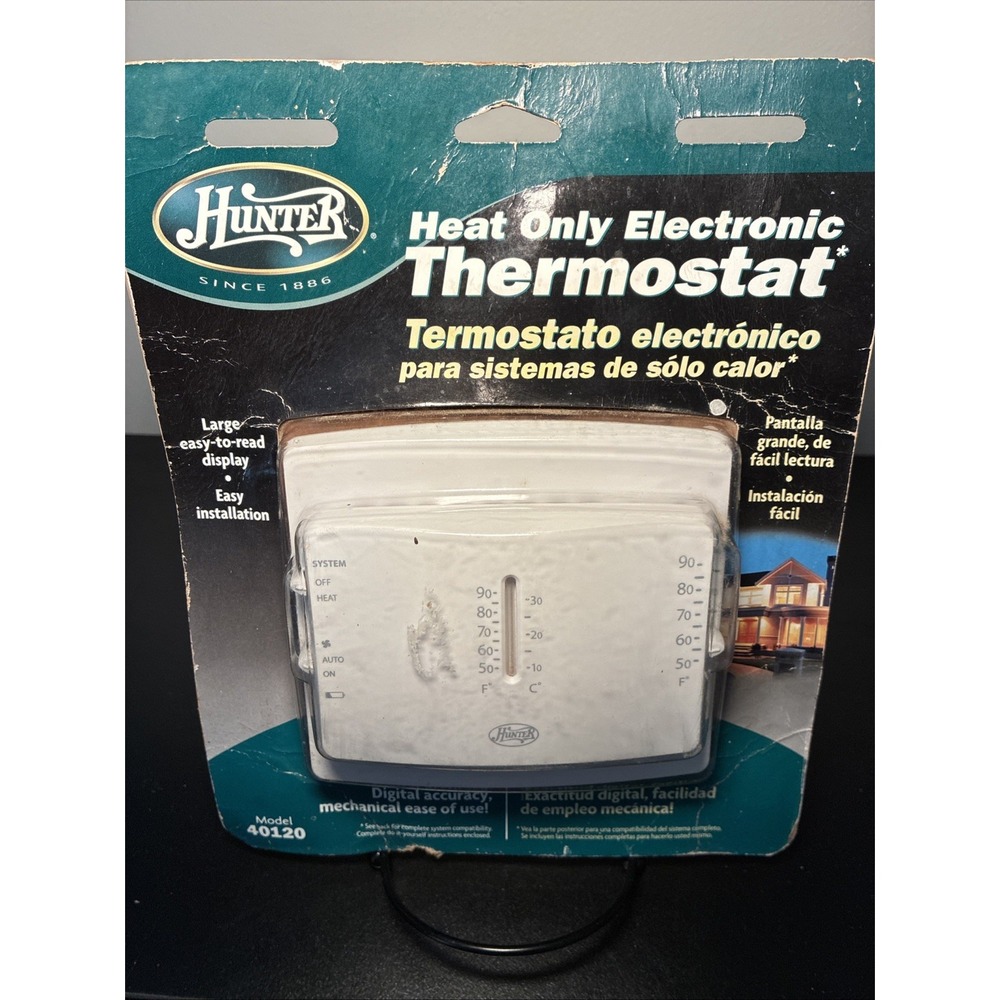 Hunter 40120 Heat Only Mechanical Control Electronic Thermostat (NEW/SEALED)